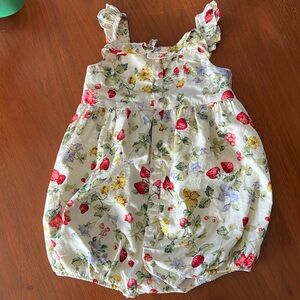 Strawberry bubble romper